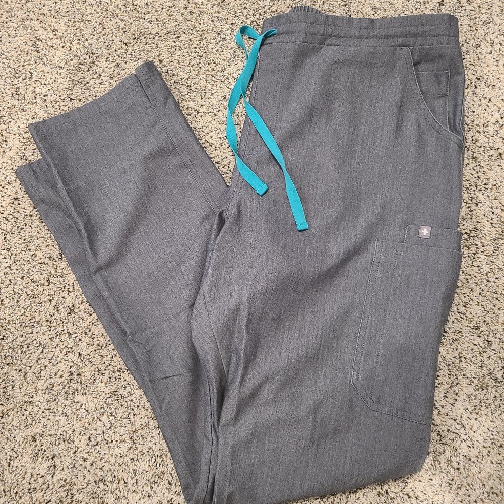 Figs women's Graphite Yola Scrub Pants - L tall